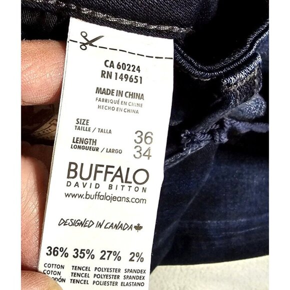 NWT Buffalo David Bitton Women's ALYSSA High Rise Straight Leg Stretch 36/34 - Picture 6 of 9